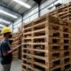Gudang produksi palet kayu ekspor di Indonesia